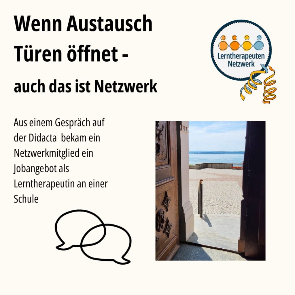 Wenn Austausch Türen öffnet durch unseren Lerntherapeuten Austausch online